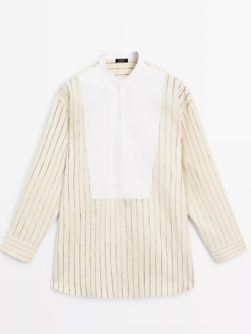 Massimo Dutti Cotton blend striped button down